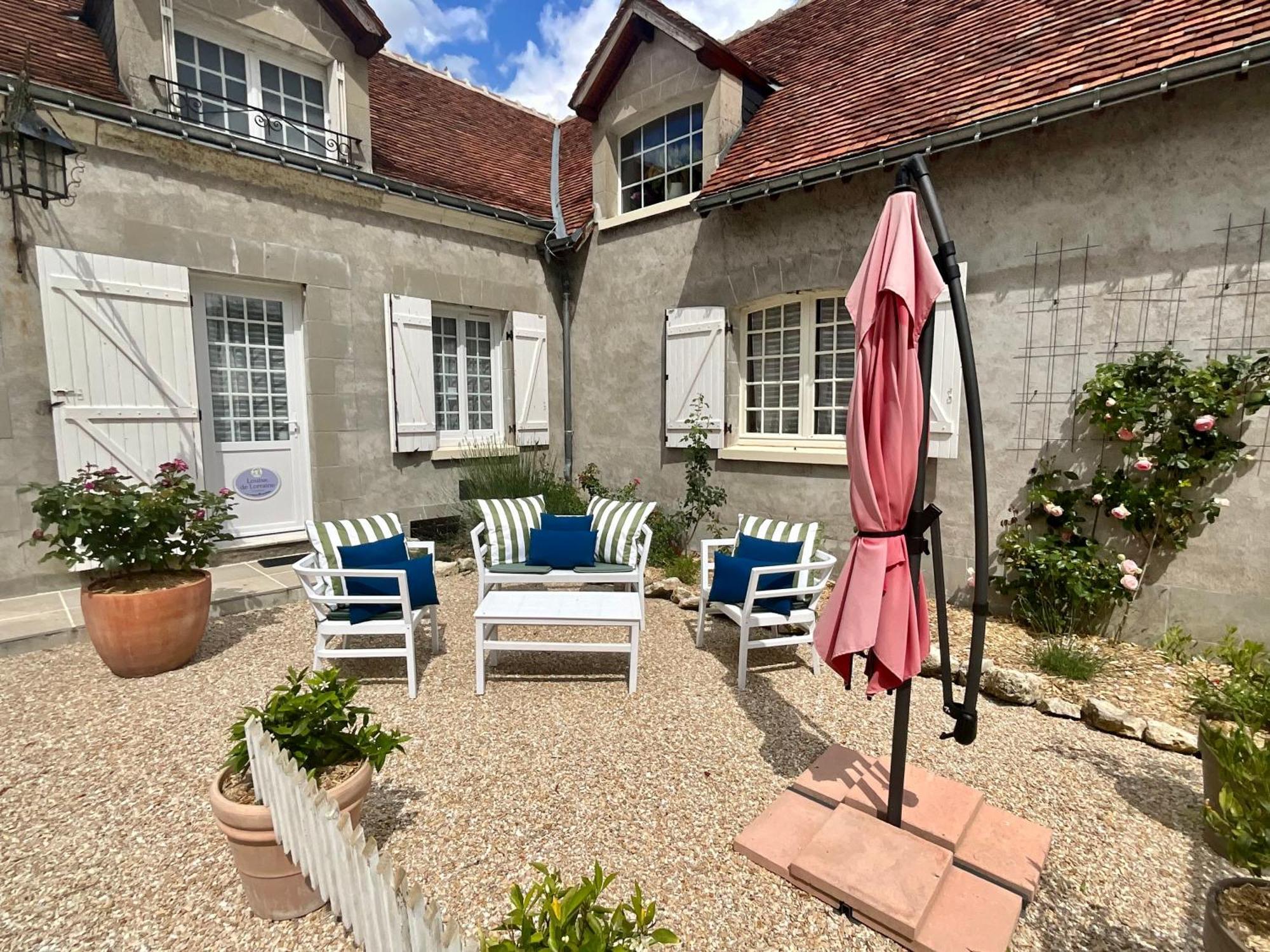 Sans Souci Bed And Breakfast Luxe Heated Pool And Restaurant Luzillé Exteriör bild