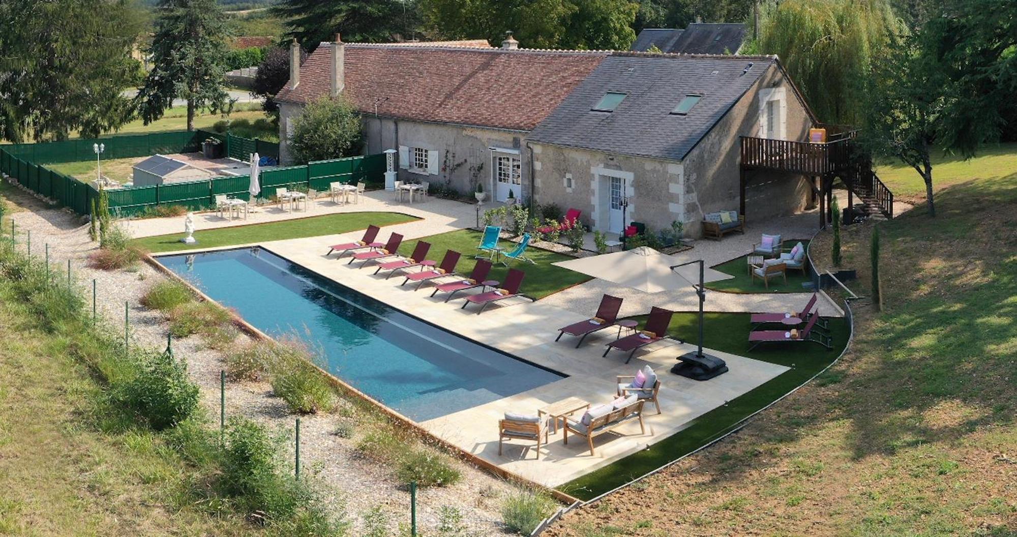 Sans Souci Bed And Breakfast Luxe Heated Pool And Restaurant Luzillé Exteriör bild